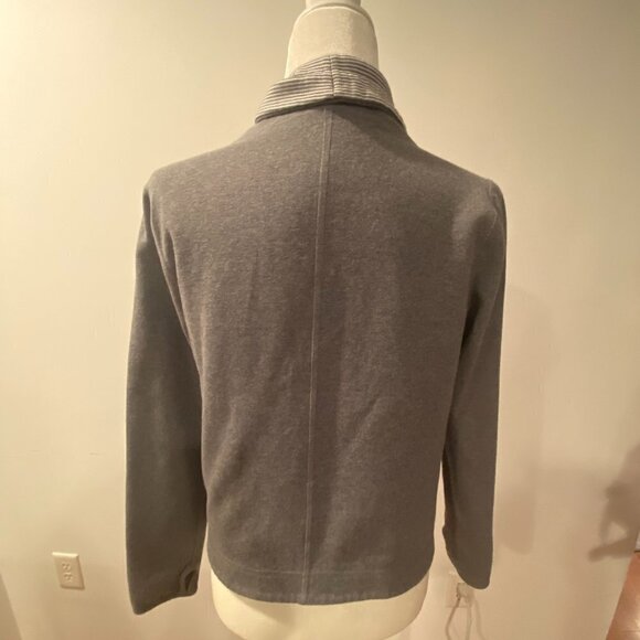 J CREW Women's Gray reversible Cow Neck with Drawstring Sweatshirt, Size Small - Picture 2 of 8